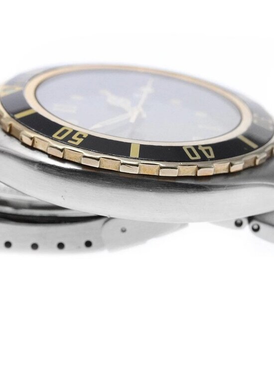 OMEGA Seamaster200m 369.1042 YG bezel Date Black Dial Quartz Men\'s Watch_973669 main image 6